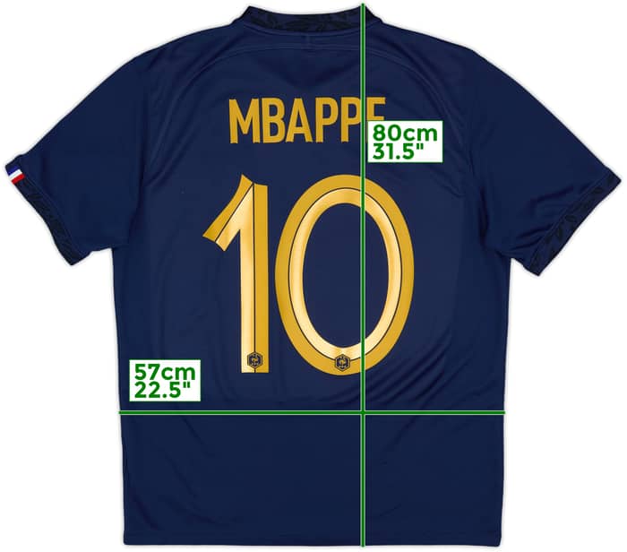 2022-23 France Home Shirt Mbappe #10 - 7/10 - (M)