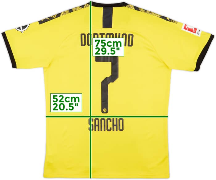 2019-20 Borussia Dortmund Home Shirt Sancho #7 - 8/10 - (L)