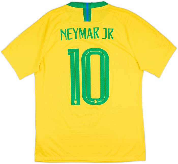 Camiseta auténtica de local de Brasil 2018-19 Neymar Jr #10 - 9/10 - (M)
