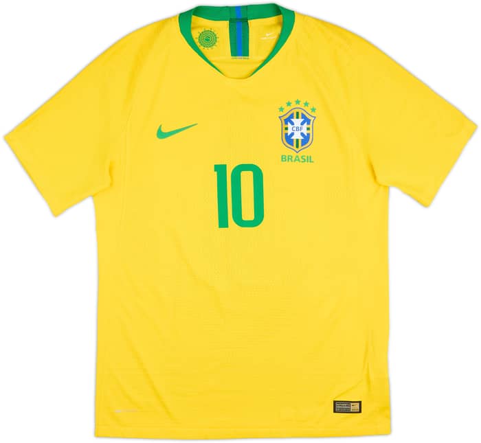 Camiseta auténtica de local de Brasil 2018-19 Neymar Jr #10 - 9/10 - (M)