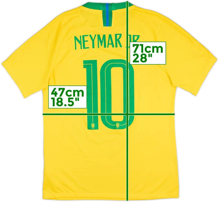 Camiseta auténtica de local de Brasil 2018-19 Neymar Jr #10 - 9/10 - (M)