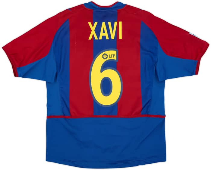 2002-03 Barcelona Home Shirt Xavi #6 - 7/10 - (S)