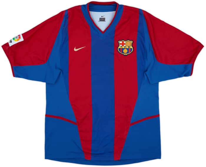 2002-03 Barcelona Home Shirt Xavi #6 - 7/10 - (S)