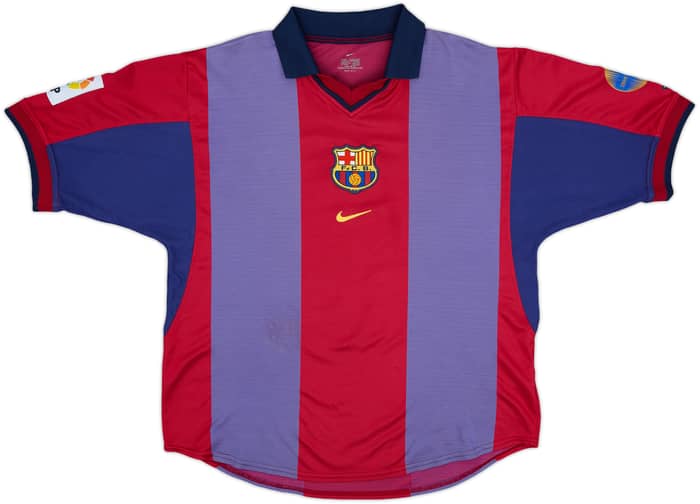 2000-01 Barcelona Home Shirt Rivaldo #10 - 5/10 - (L)