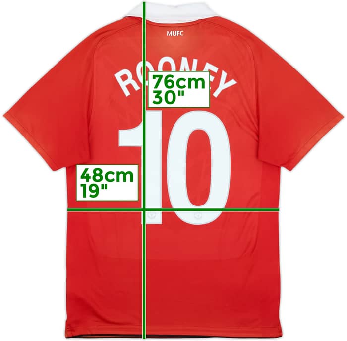 2010-11 Manchester United Home Shirt Rooney #10 - 6/10 - (S)