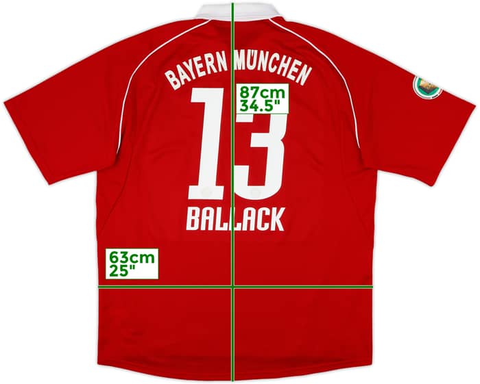 2005-06 Bayern Munich Home Shirt Ballack #13 - 8/10 - (XL)