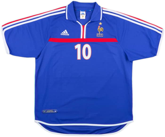 2000-02 France Home Shirt Zidane #10 - 8/10 - (XL)