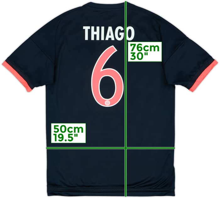 2015-16 Bayern Munich Third Shirt Thiago #6 - 8/10 - (M)