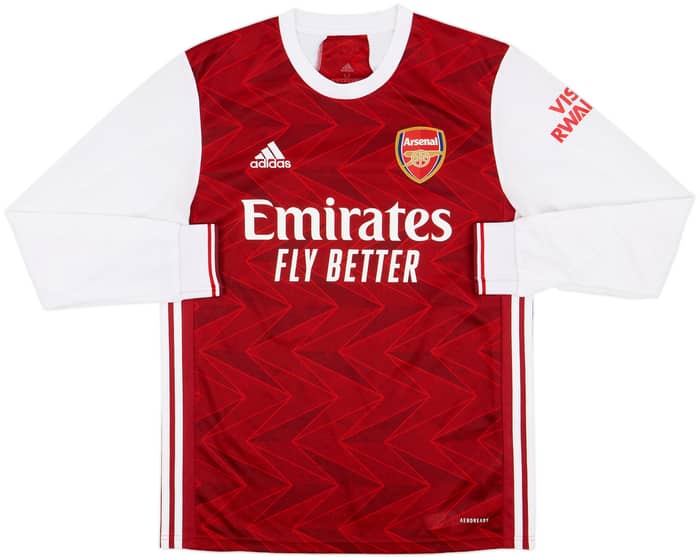 2020-21 Arsenal Home L/S Shirt Aubameyang #14 - 8/10 - (M)