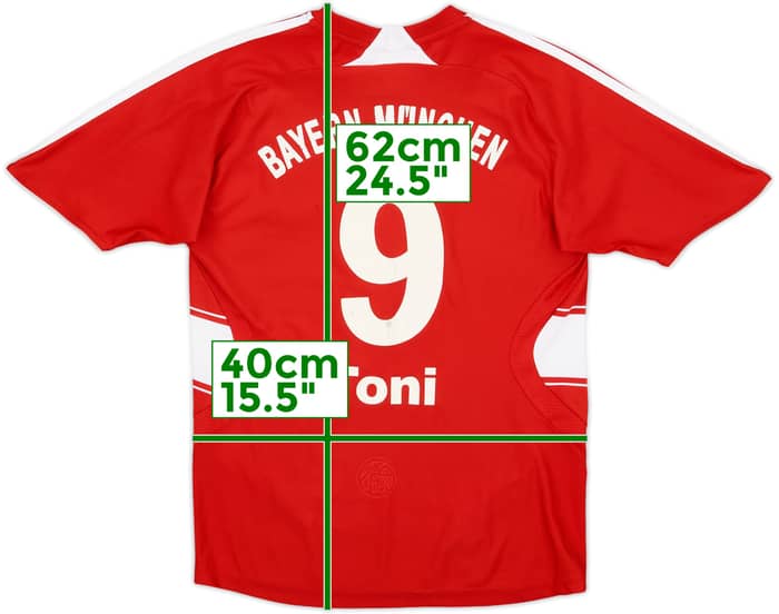 2007-08 Bayern Munich Home Shirt Toni #9 - 6/10 - (M.Boys)