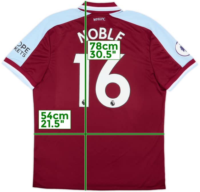 2021-22 West Ham Home Shirt Noble #16 (XL)