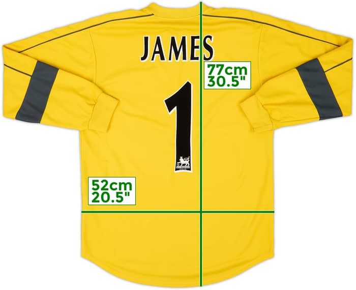 2001-03 West Ham GK Shirt James #1 - 5/10 - (M)