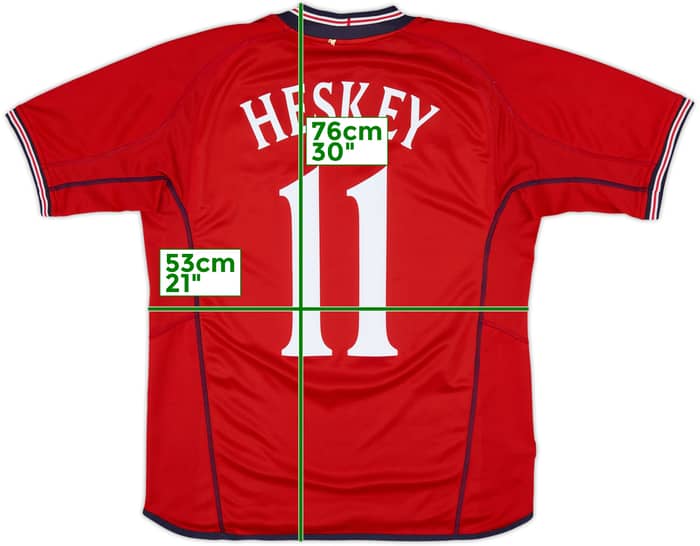 2002-04 England Away Shirt Heskey #11 - 8/10 - (M)