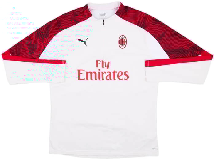 2019-20 AC Milan Puma 1/4 Zip Training Top - 8/10 - (XL)
