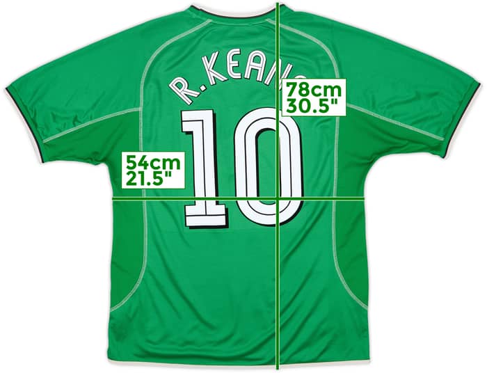 2001-03 Ireland Home Shirt R.Keane #10 - 6/10 - (L)