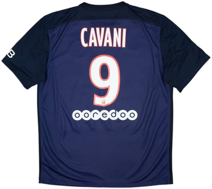 2015-16 Paris Saint-Germain Home Shirt Cavani #9 - 9/10 - (L)
