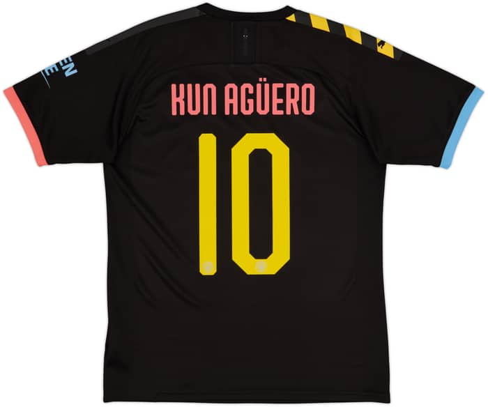 2019-20 Manchester City Away Shirt Kun Aguero #10 - 7/10 - (M)