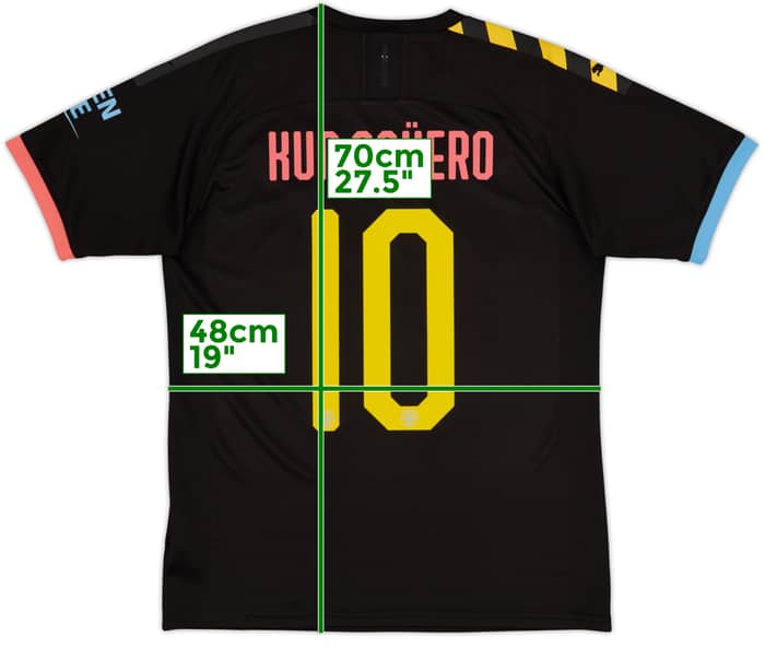 2019-20 Manchester City Away Shirt Kun Aguero #10 - 7/10 - (M)