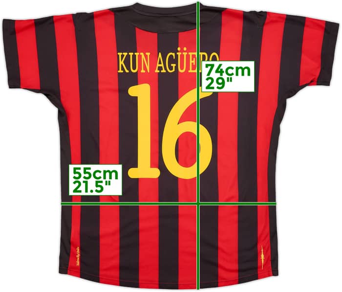 2011-12 Manchester City Away Shirt Kun Aguero #16 - 6/10 - (L)