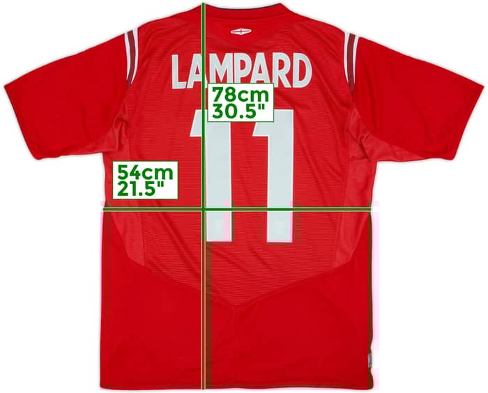 2004-06 England Away Shirt Lampard #11 - 6/10 - (L)