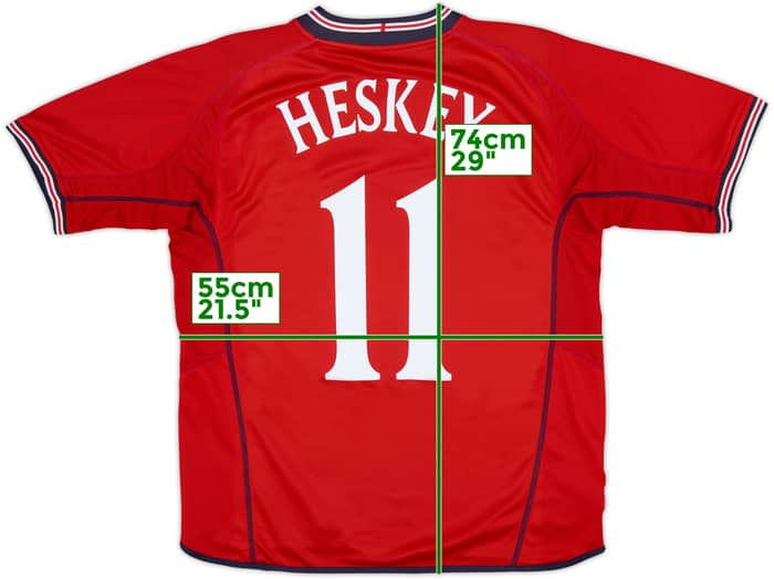 2002-04 England Away Shirt Heskey #11 - 7/10 - (M)