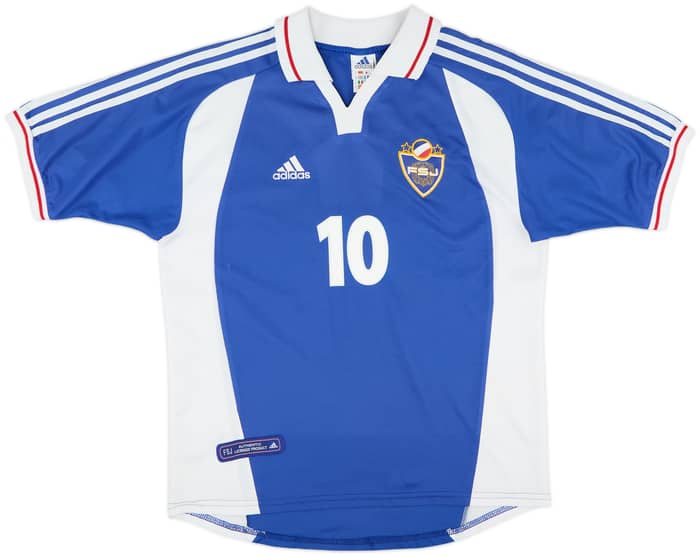 2000-01 Yugoslavia Home Shirt Stojkovic #10 - 8/10 - (M)