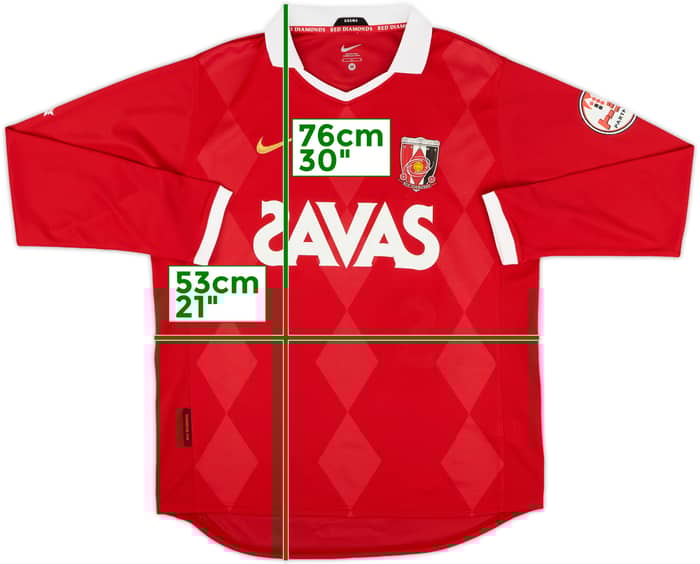 2010 Urawa Red Diamonds Home L/S Shirt - 7/10 - (M)