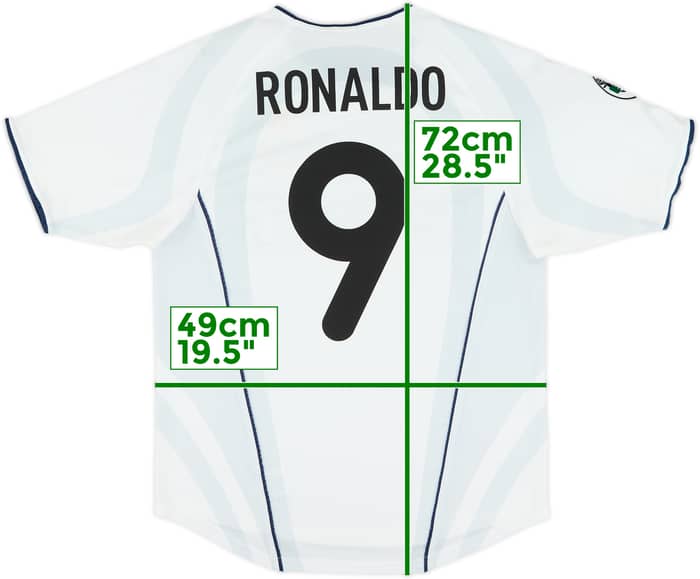 2001-02 Inter Milan Away Shirt Ronaldo #9 - 6/10 - (M)