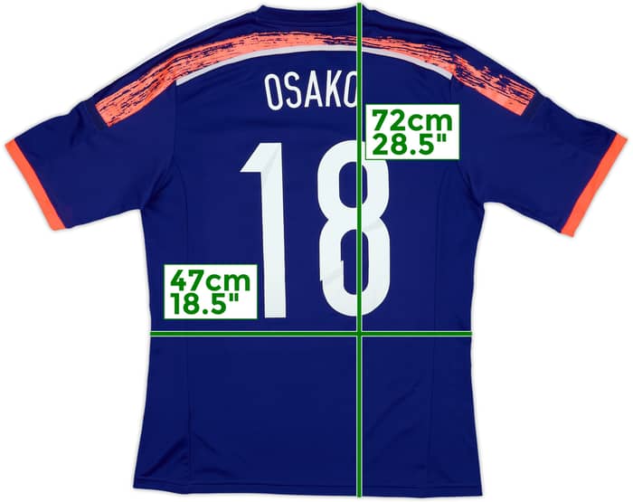 2013-15 Japan Home Shirt Osako #18 - 9/10 - (L)