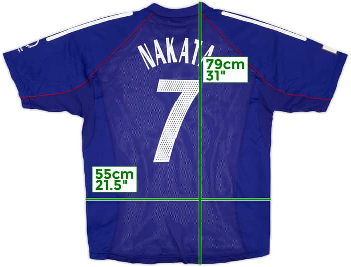 2002-04 Japan Player Issue Home Shirt Nakata #7 - 8/10 - (XL)