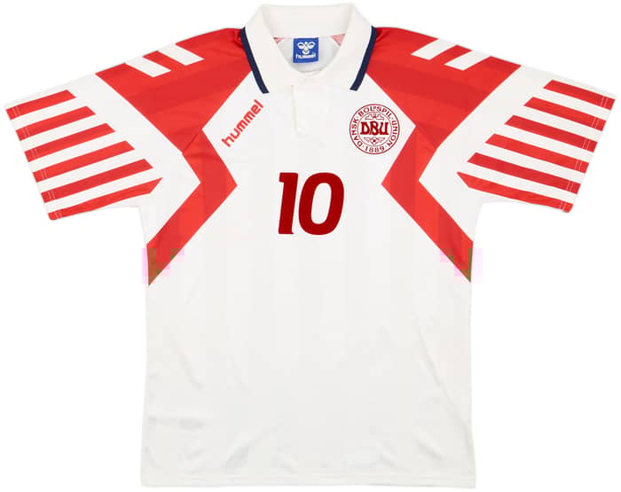 1992-94 Denmark Away Shirt M.Laudrup #10 - 8/10 - (L)