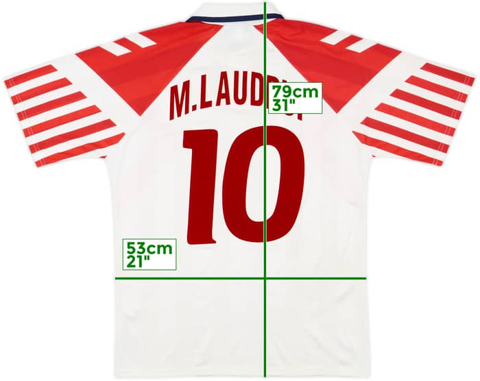 1992-94 Denmark Away Shirt M.Laudrup #10 - 8/10 - (L)