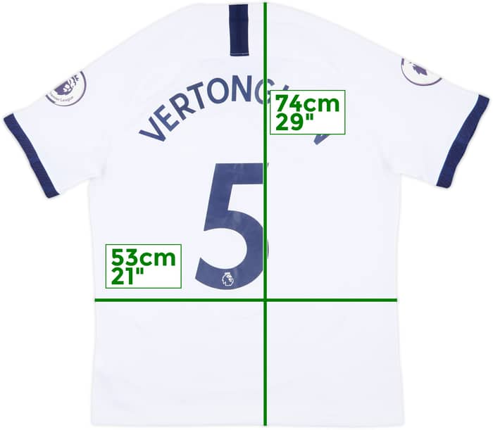 2019-20 Tottenham Home Shirt Vertonghen #5 - 8/10 - (L)
