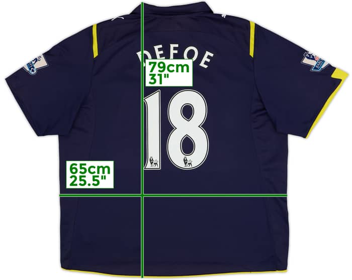 2009-10 Tottenham Away Shirt Defoe #18 - 7/10 - (XL)