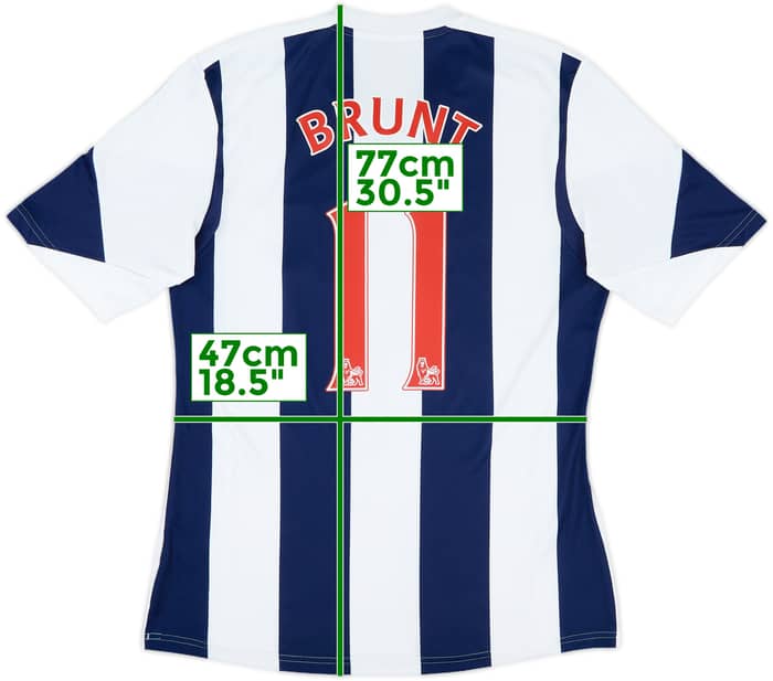 2013-14 West Brom Home Shirt Brunt #11 - 10/10 - (M)