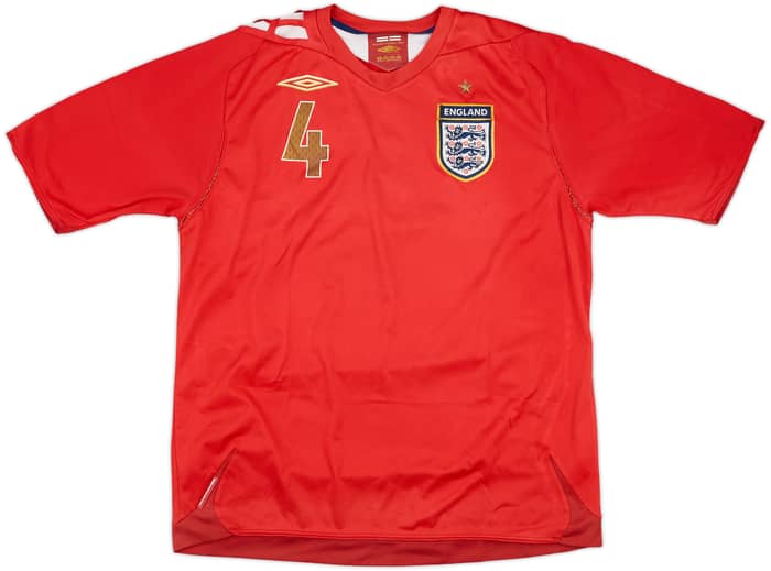 2006-08 England Away Shirt Gerrard #4 - 4/10 - (L)