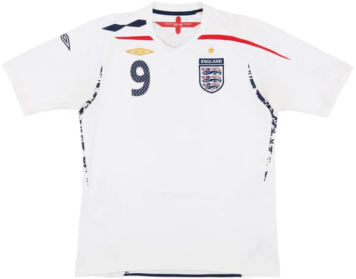 2007-09 England Home Shirt Rooney #9 - 6/10 - (L)