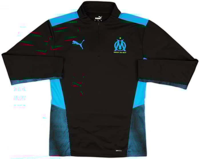 2020-21 Olympique Marseille Puma 1/4 Zip Drill Top - 9/10 - (S)