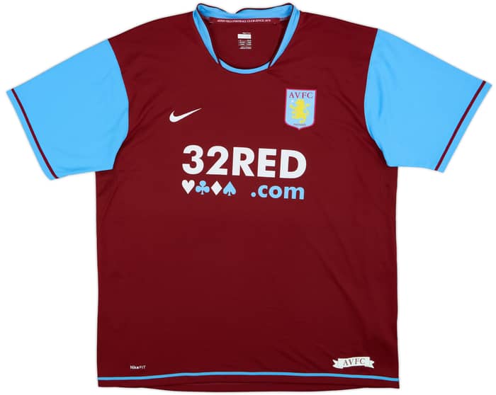2007-08 Aston Villa Home Shirt Carew #10 - 8/10 - (XL)