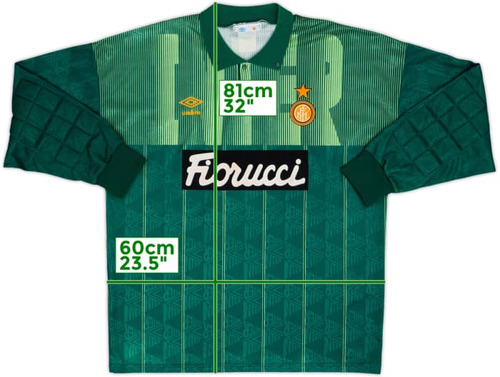 1991-92 Inter Milan GK Shirt #1 - 8/10 - (L)