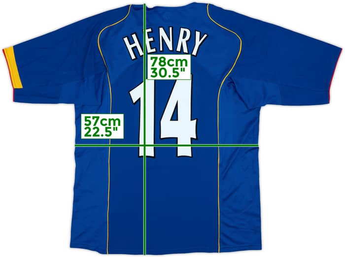 2004-06 Arsenal Away Shirt Henry #14 - 9/10 - (L)