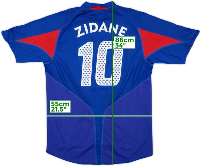 2004-06 France Home Shirt Zidane #10 - 8/10 - (L)
