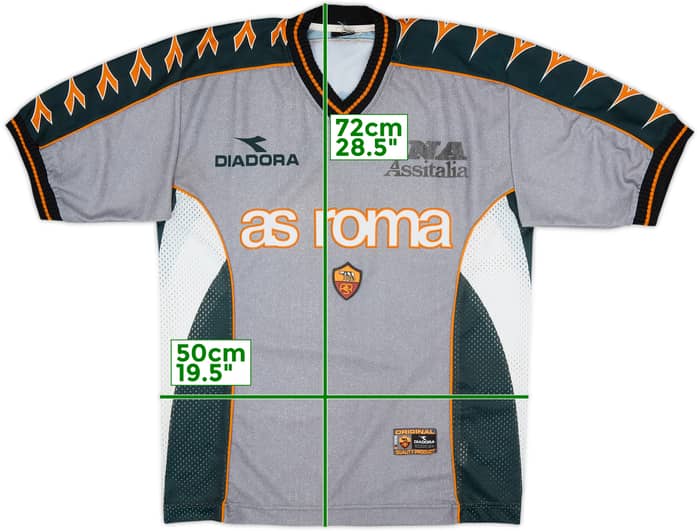 1999-00 Roma Diadora Training Shirt - 7/10 - (M)