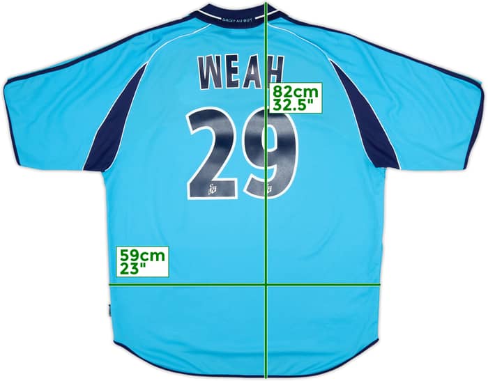 2000-01 Olympique Marseille Away Shirt Weah #29 - 8/10 - (XL)