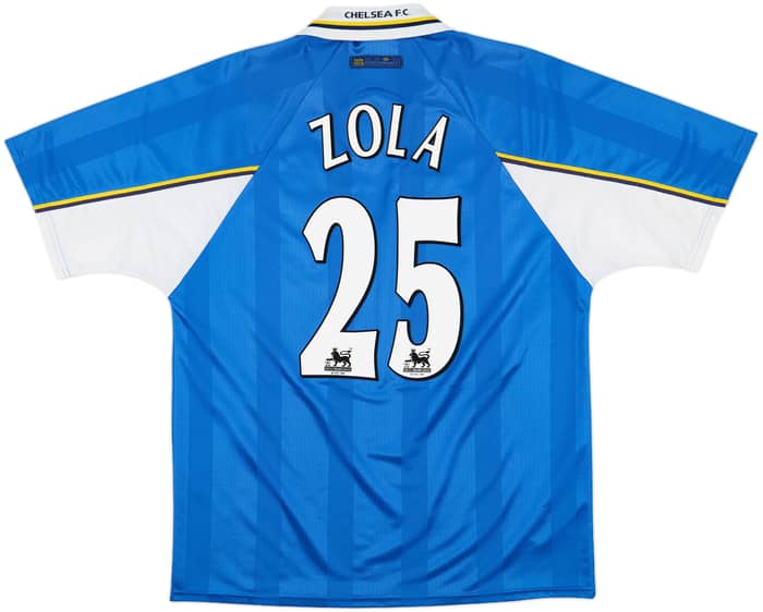 1997-99 Chelsea Home Shirt Zola #25 - 8/10 - (XL)