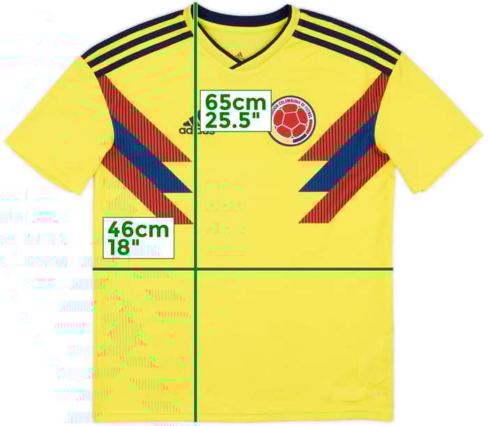 2018-19 Colombia Home Shirt - 7/10 - (L.Boys)