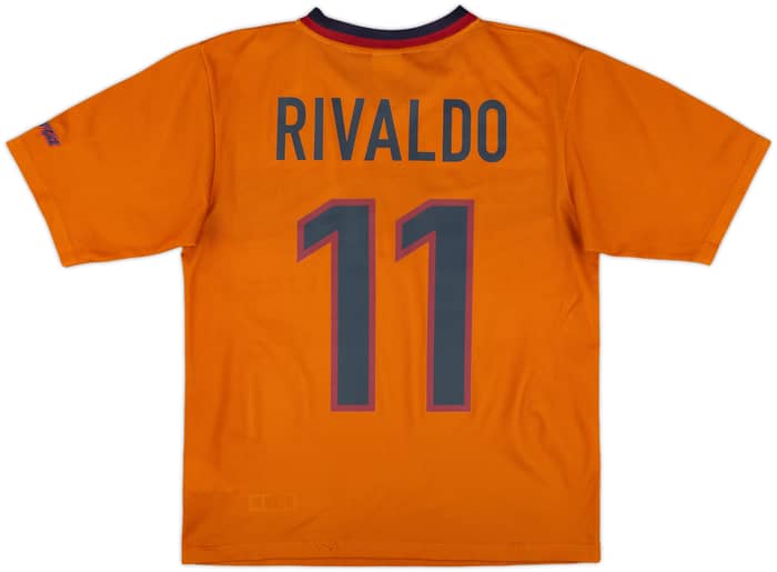 1998-00 Barcelona Basic Third Shirt Rivaldo #11 - 8/10 - (XL.Boys)