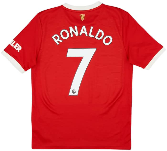 2021-22 Manchester United Home Shirt Ronaldo #7 - 6/10 - (XL.Boys)