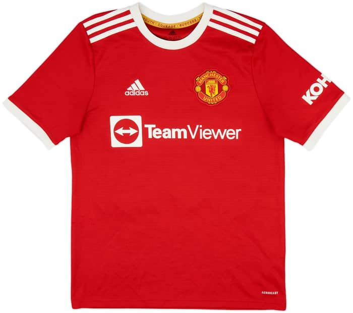 2021-22 Manchester United Home Shirt Ronaldo #7 - 6/10 - (XL.Boys)