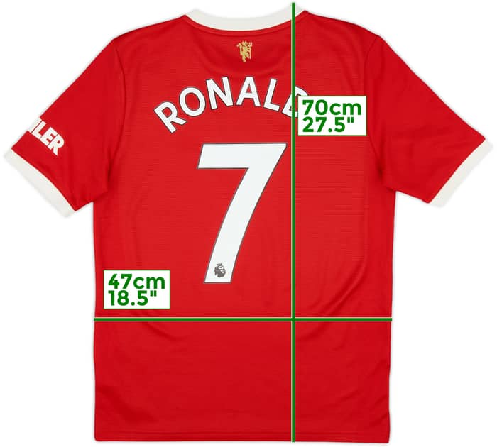 2021-22 Manchester United Home Shirt Ronaldo #7 - 6/10 - (XL.Boys)